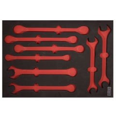 Brio Anahtar İki Ağız-Kombine-Yıldız Set Set 8 Parça Ağır İş İçin Sünger Yatak Boş