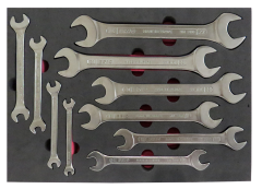 Brio Anahtar İki Ağız Set 10 Parça 6X7-24X27 Sünger Yataklı