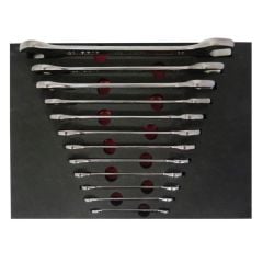 Brio Anahtar İki Ağız Set 12 Parça 6X7-30X32 Sünger Yataklı