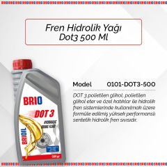 Fren Hidrolik Yağı Dot3 500Ml