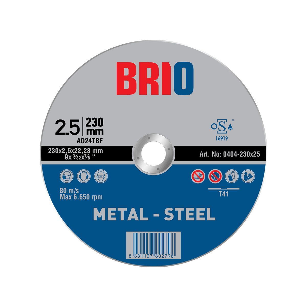 Brio Kesme Taşı 230X25 20'li