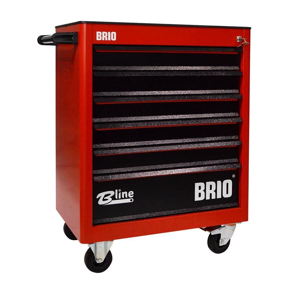 Brio Hareketli Takım Dolabı 6 Çekmece Kırmızı Boş