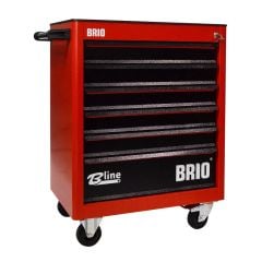 Brio Hareketli Takım Dolabı 6 Çekmece Kırmızı Boş