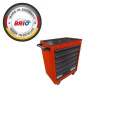 Brio Hareketli Takım Dolabı 6 Çekmece Pro 239 Parça Kırmızı Dolu