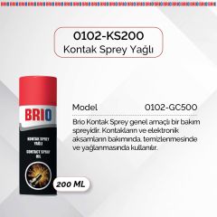 Brio Elektronik Kart Devre Kontak Temizleyici Sprey 200 Ml Yağlı 2 Adet