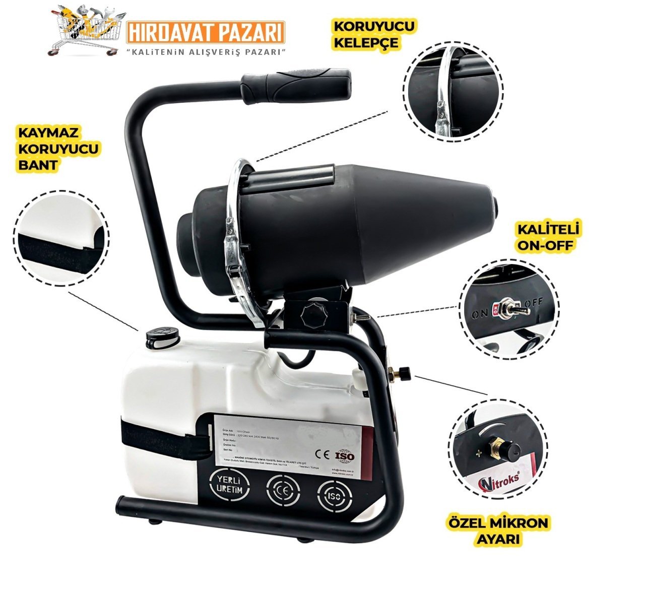 Ulv Cihazı Dezenfektan Makinesi 5 Lt Kapasite