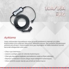 Brio Elektrikli Araç Şarj Aleti 5M 10A/16A 2,5 KG