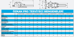 Özkan Pro Sabit Tezgah Mengenesi (200mm)