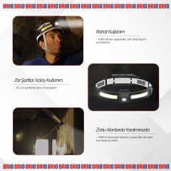 Brio Led Şarjlı İnce Kafa Lambası 45Olm