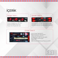 Brio Takım Çantası Dolu 3 Gözlü 420 mm