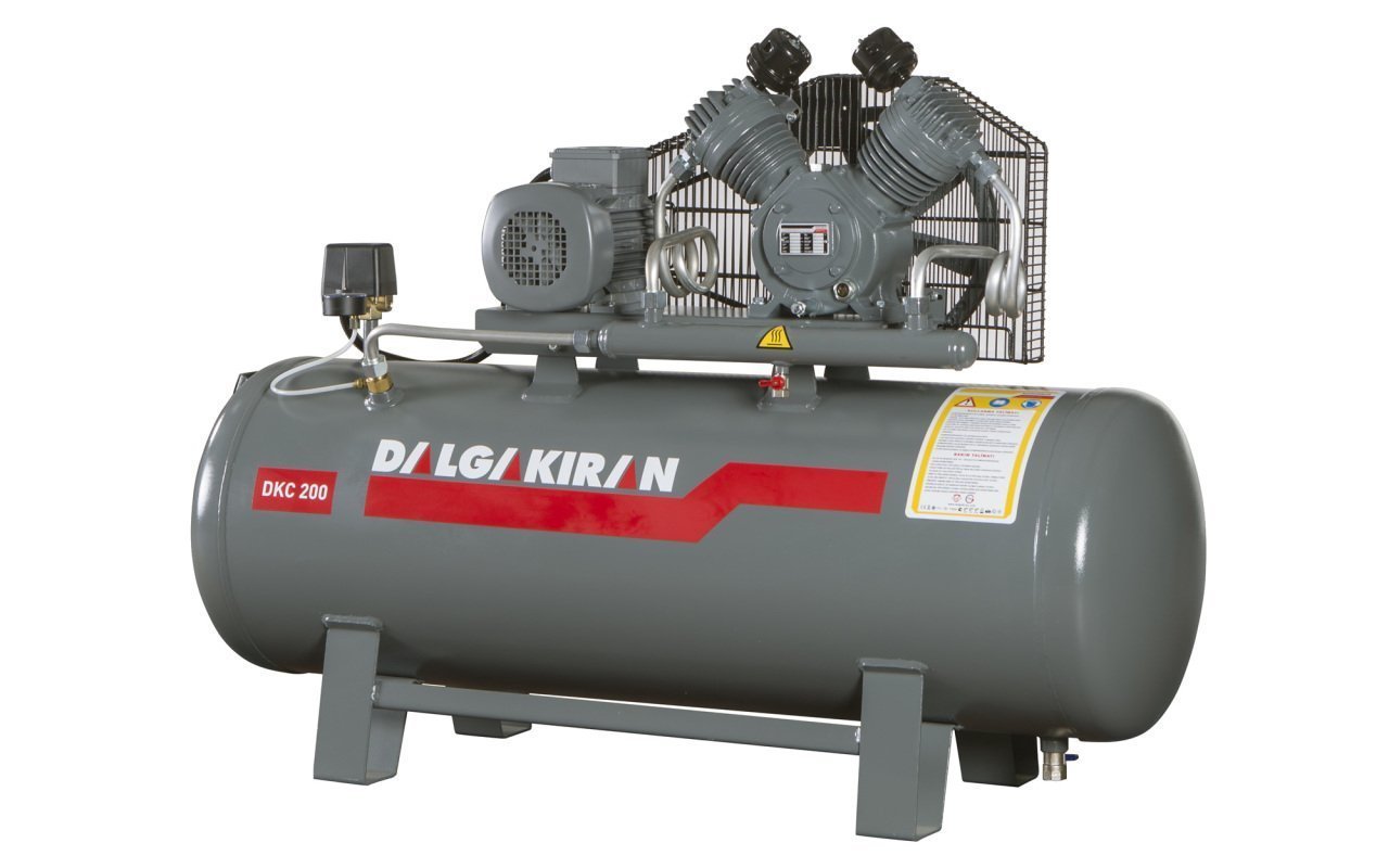 Kompresör Dkc200 200Lt 8Bar 2,2Kw/3Hp 380v