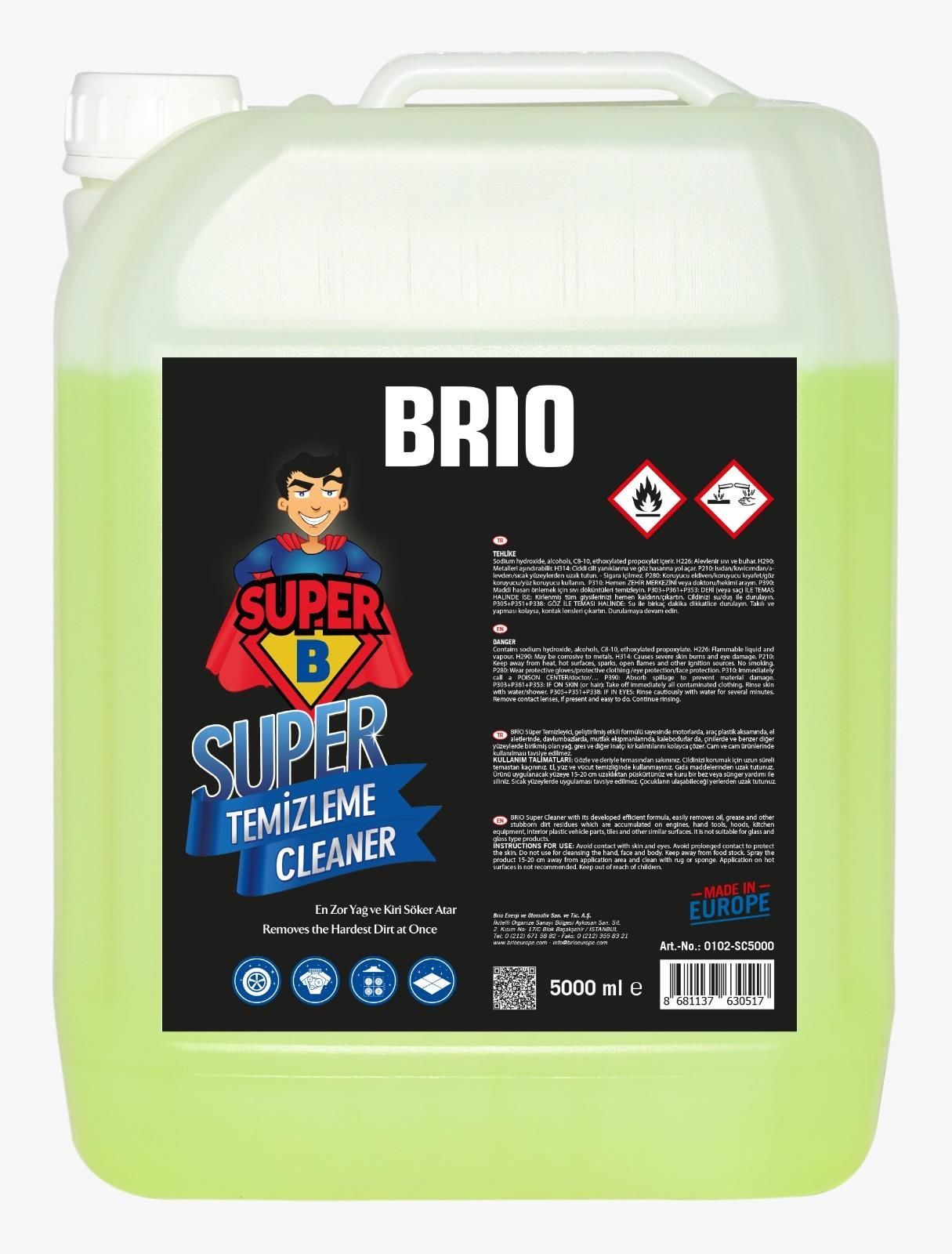 Brio Süper Temizleyici Yağ Sökücü 5 L