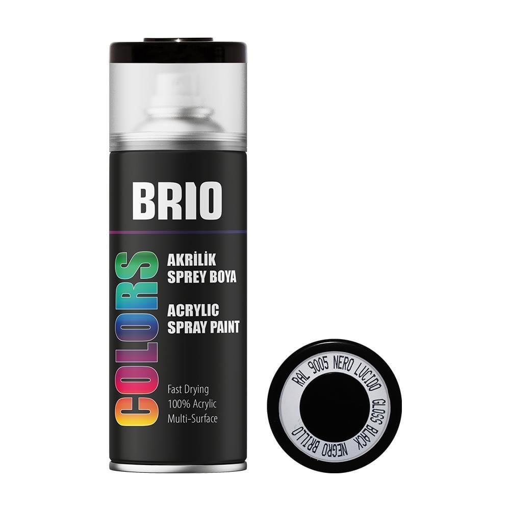 Brio Sprey Boya Akrilik Siyah Parlak B9005 400Ml