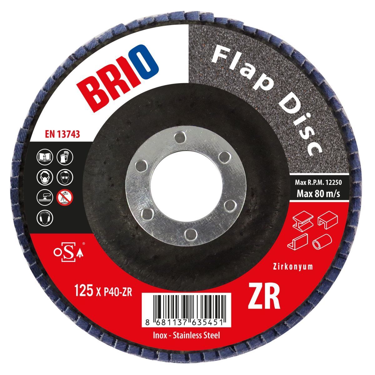 Brio Flap Disk 125XP40 Zr