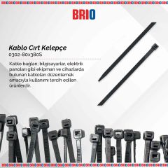 Kablo Cırt Kelepçe Siyah 80X380 Mm