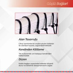 Kablo Cırt Kelepçe Siyah 80X380 Mm