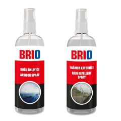 Brio Yağmur Kaydırıcı Sprey 250 Ml + Brio Buğu Önleyici Sprey Buğu Giderici Sprey 250 Ml