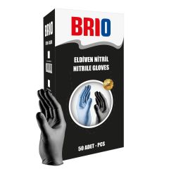 Brio Eldiven Nitril M Siyah 50 Adet