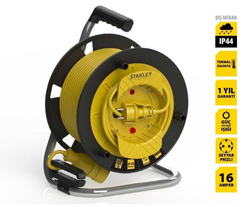 Makaralı Kablo ST-G Serisi IP44 1 Soketli 50 Metre 3x1.5 mm