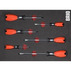 Brio Hareketli Takım Dolabı 6 Çekmece New 233 Parça Siyah Dolu