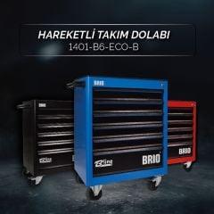 Brio Hareketli Takım Dolabı 6 Çekmece Eco 74 Parça Mavi Dolu
