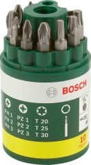 Bosch 10 Parça Vidalama Ucu Seti (PH+PZ+T)