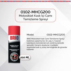 Brio Motosiklet Kask Camı Temizleme Spreyi 200Ml