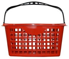 Alışveris Plastik Market Sepeti 28 LT Tekerlekli Kırmızı