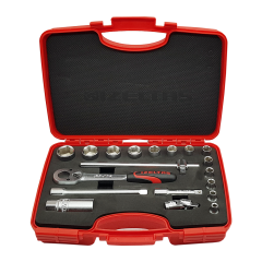 İzeltaş 1110 00 6019 3/8'' Altı Köşe Lokma Anahtar Takımı 19 Parça