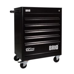 Brio Hareketli Takım Dolabı 6 Çekmece Siyah Boş