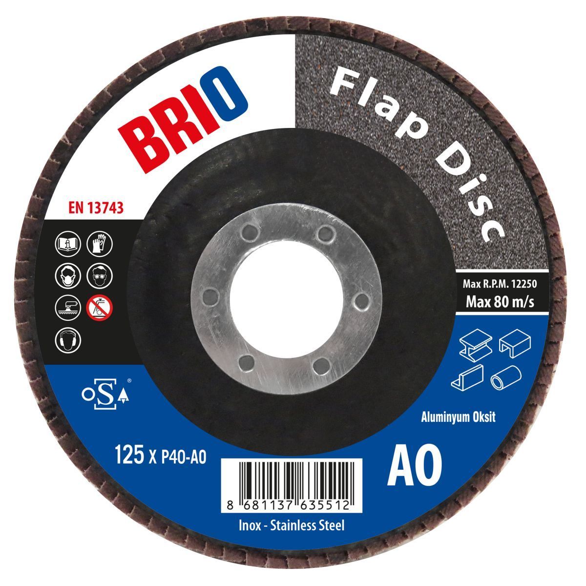 Brio Flap Disk 125XP40 Ao