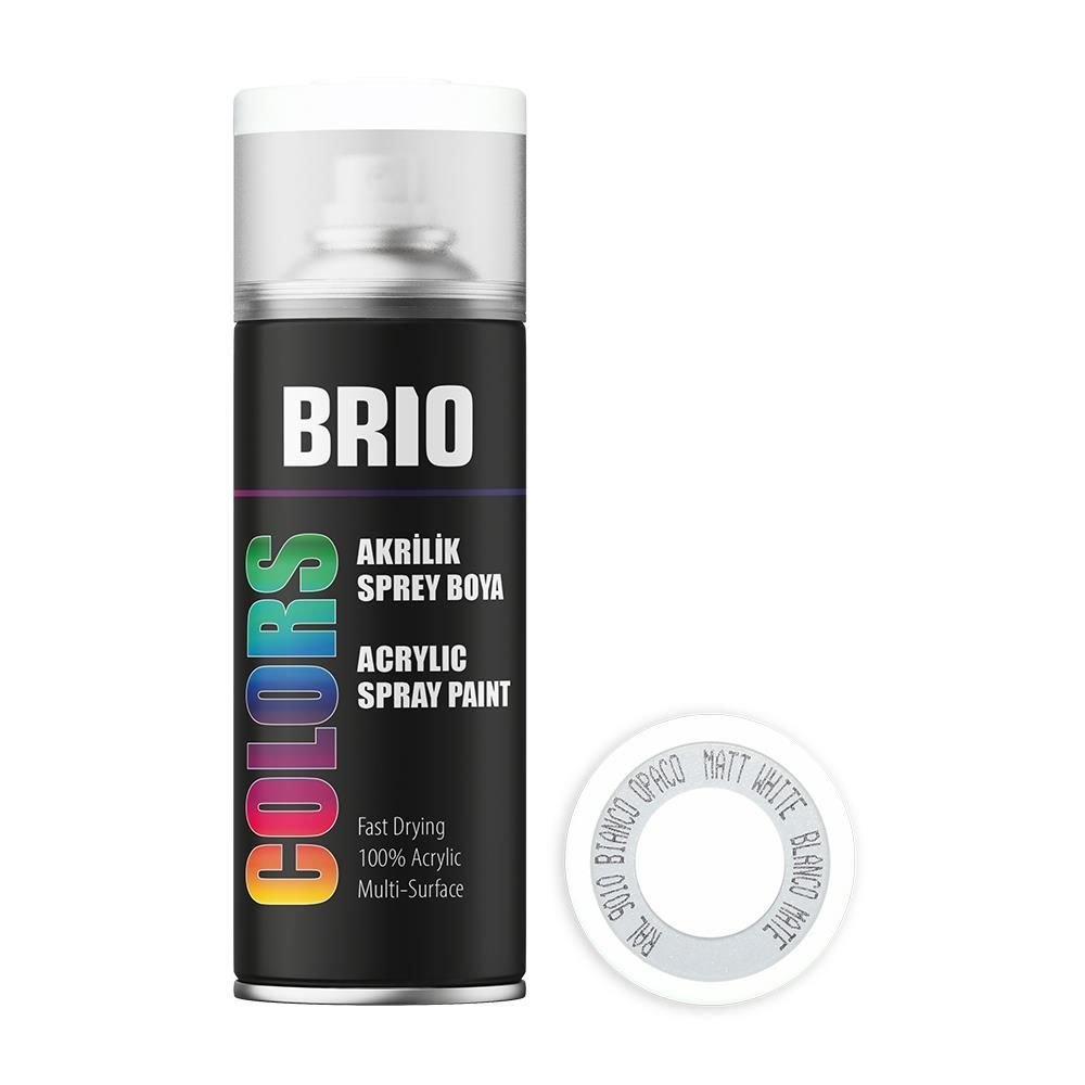 Brio Sprey Boya Akrilik Beyaz Mat B9010M 400Ml